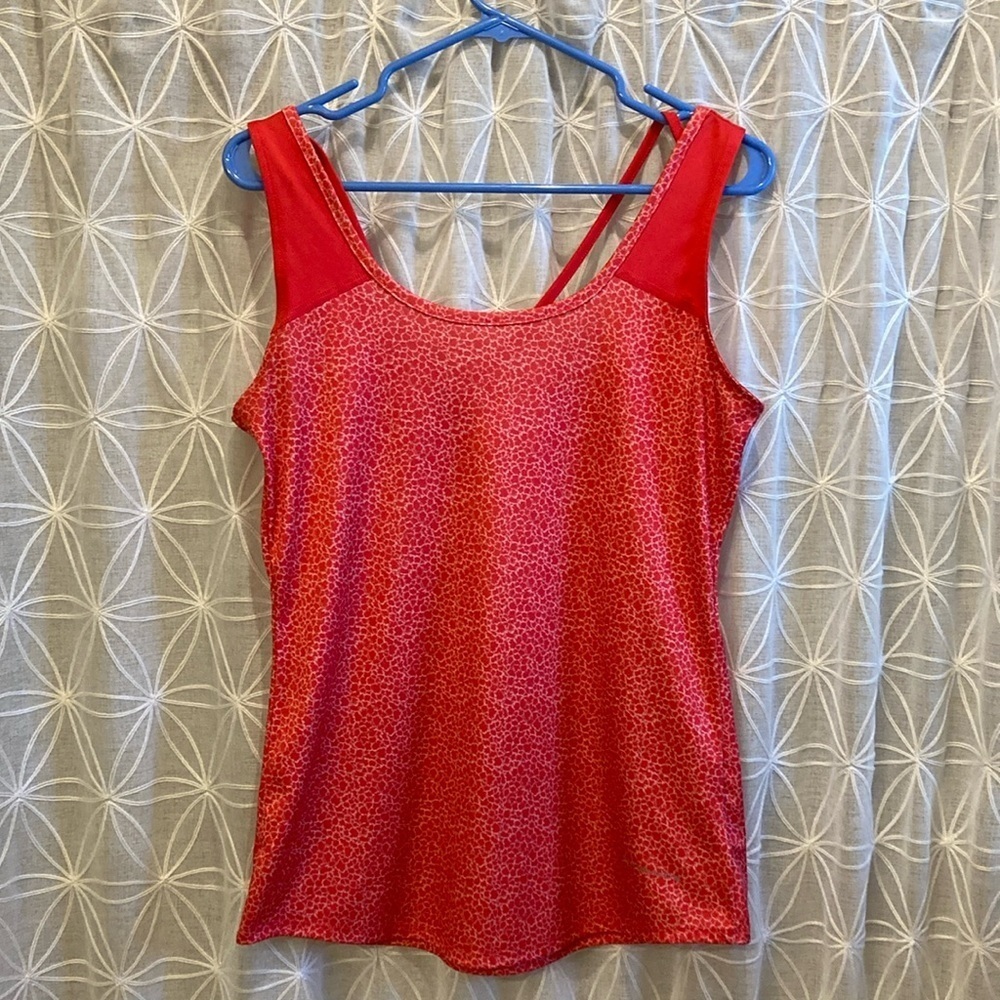 Columbia Red Patterned Tank Top